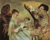 Watteau, Jean-Antoine - The Music Lesson